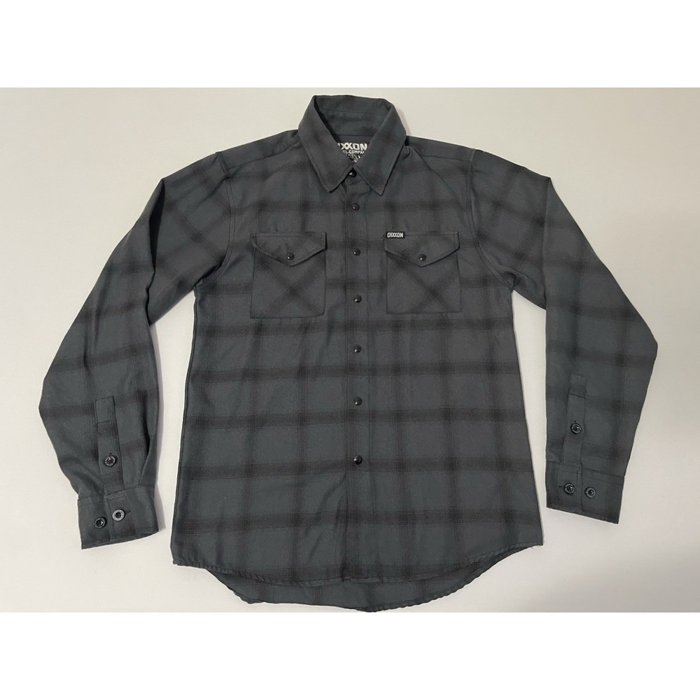 Dixxon Flannel‎ RARE "The Grayscale" Mens XS Pearl Snap Plaid Gray Black L/S